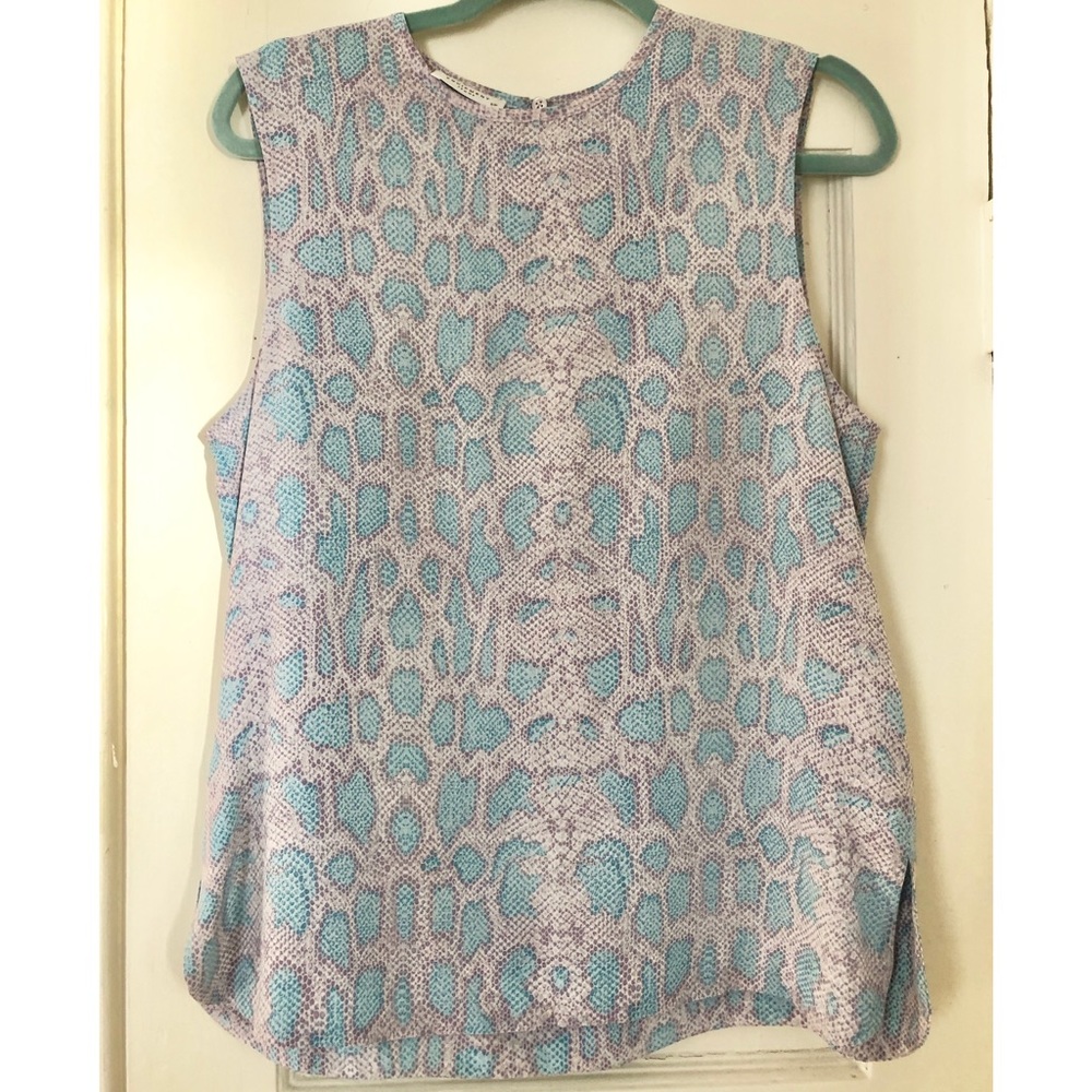 Snakeskin Equipment Sleeveless Blouse | 100% Silk